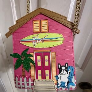 Betsey Johnson Pink House Crossbody Bag